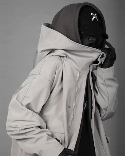 Urban Utility Layered Long Coat - urban coat - Urban Utility Layered Long Coat for Unpredictable Weather - View 9