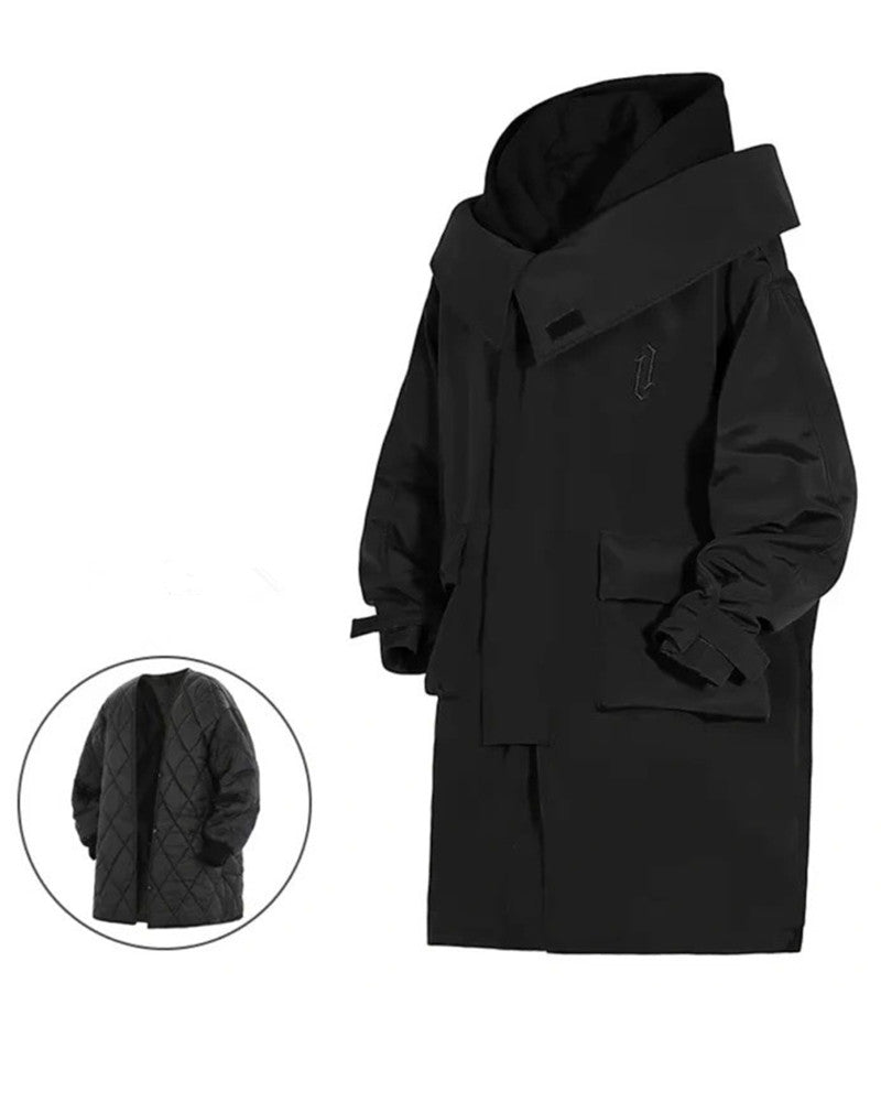 Urban Utility Layered Long Coat -  waterproof coat - Urban Utility Layered Long Coat for Unpredictable Weather - View 14