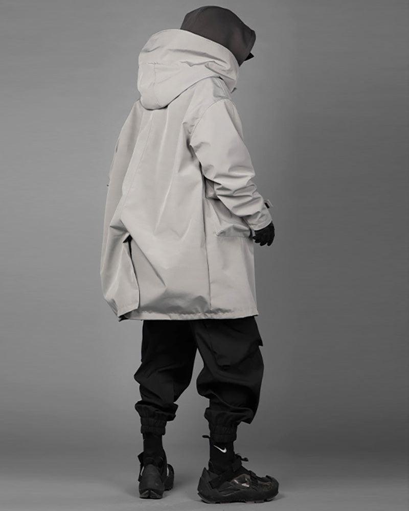 Urban Utility Layered Long Coat -  waterproof coat - Urban Utility Layered Long Coat for Unpredictable Weather - View 7
