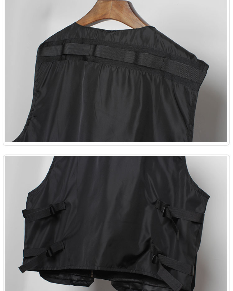Urban Utility Zipper Vest -  black vest - Urban Utility Zipper Vest for Everyday Comfort - View 10
