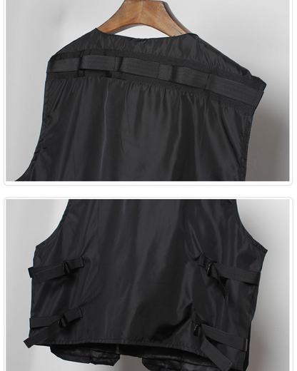 Urban Utility Zipper Vest -  black vest - Urban Utility Zipper Vest for Everyday Comfort - View 10