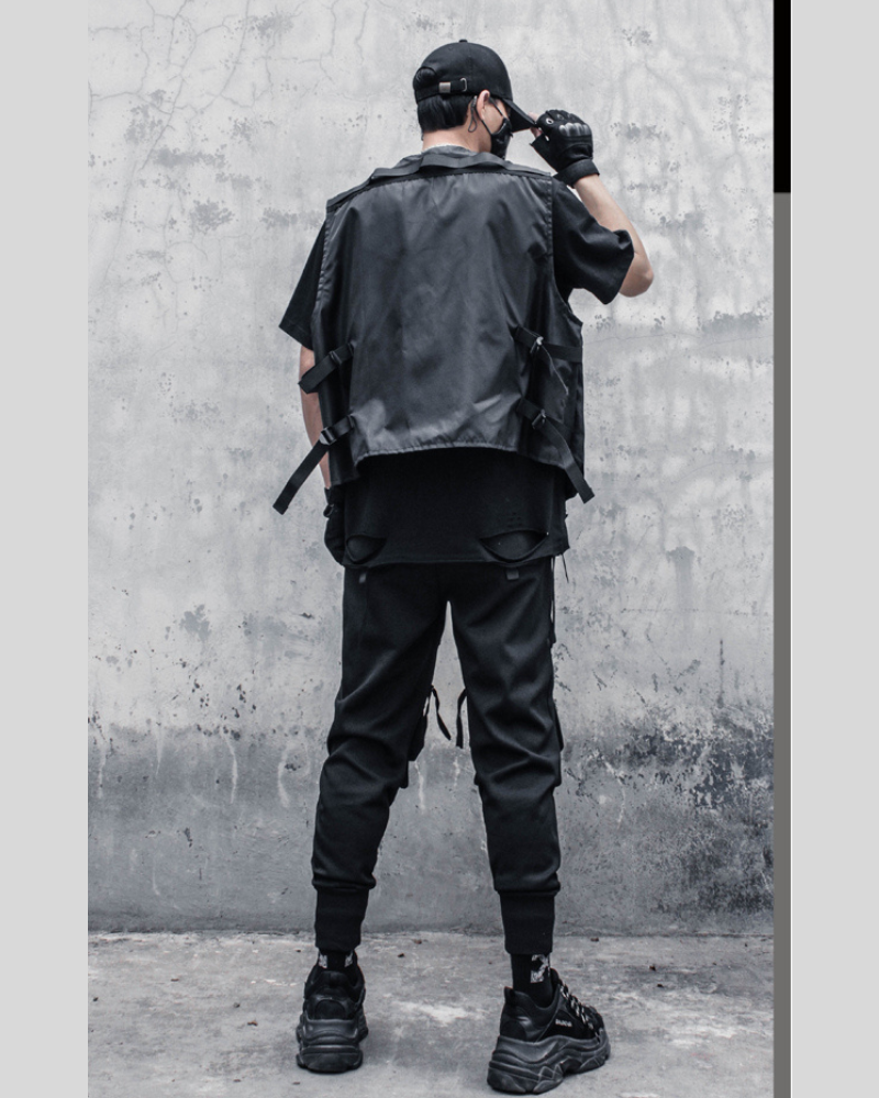 Urban Utility Zipper Vest -  polyester vest - Urban Utility Zipper Vest for Everyday Comfort - View 6