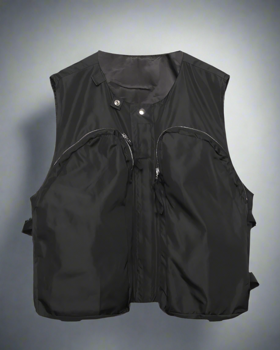 Urban Utility Zipper Vest -  techwear - Urban Utility Zipper Vest for Everyday Comfort - View 7