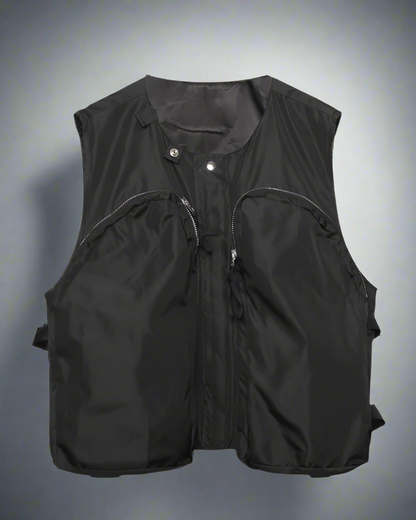 Urban Utility Zipper Vest -  techwear - Urban Utility Zipper Vest for Everyday Comfort - View 7