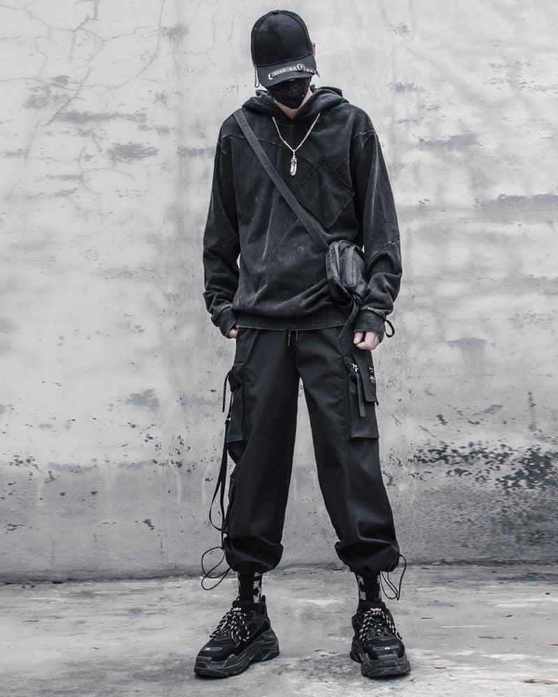 Urban Vibe Black Denim Hoodie -  cotton polyester blend - Urban Vibe Black Denim Hoodie for Casual Style - View 5