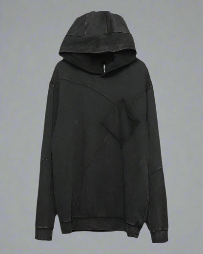 Urban Vibe Black Denim Hoodie -  denim hoodie - Urban Vibe Black Denim Hoodie for Casual Style - View 6