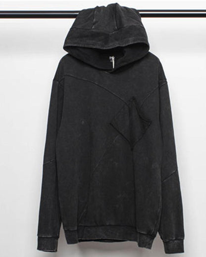 Urban Vibe Black Denim Hoodie -  techwear - Urban Vibe Black Denim Hoodie for Casual Style - View 7