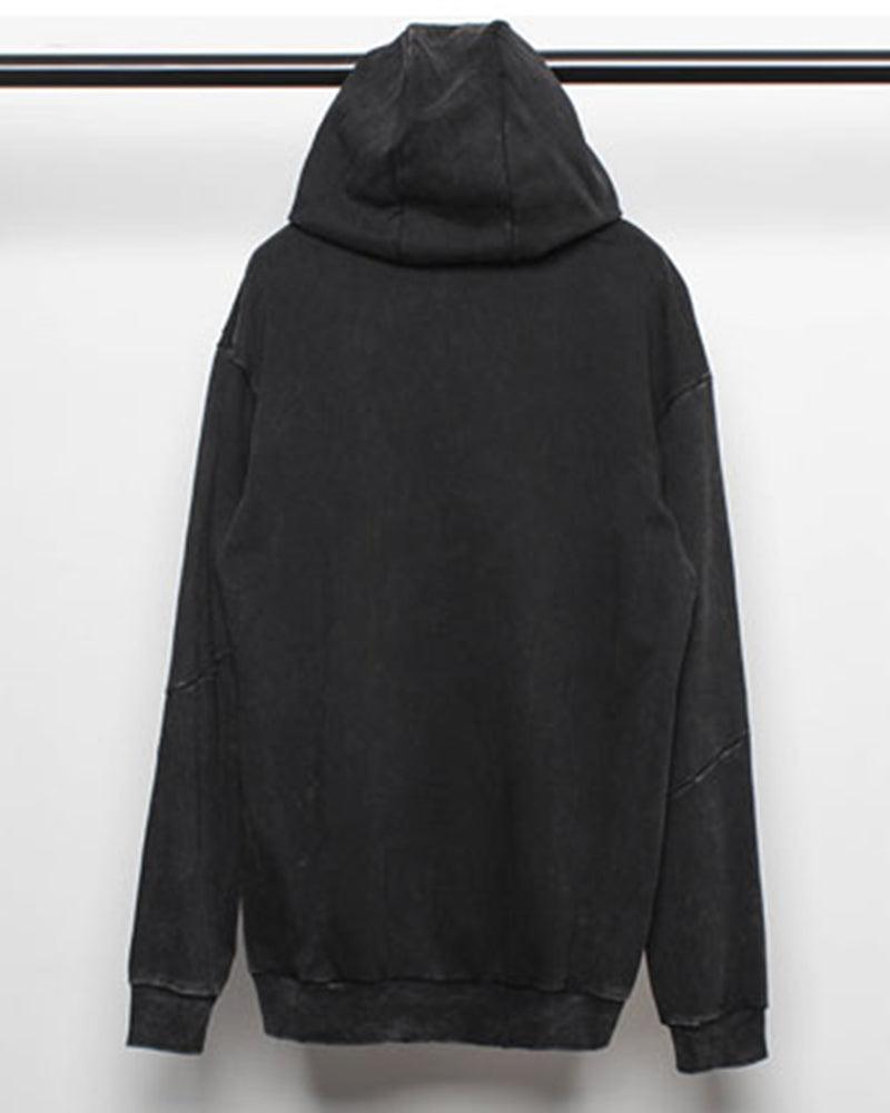 Urban Vibe Black Denim Hoodie - black hoodie - Urban Vibe Black Denim Hoodie for Casual Style - View 8