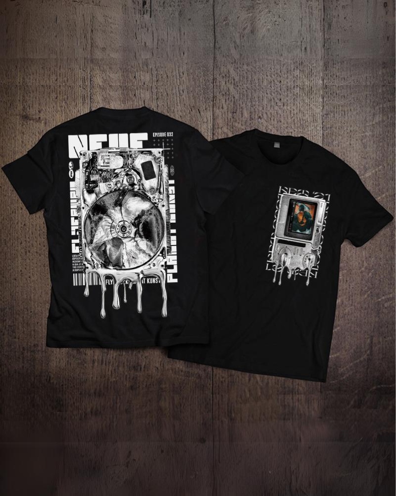 Urban Vibe Cotton Tee -  black shirt - Urban Vibe Cotton Tee - Futuristic Techwear Style - View 3