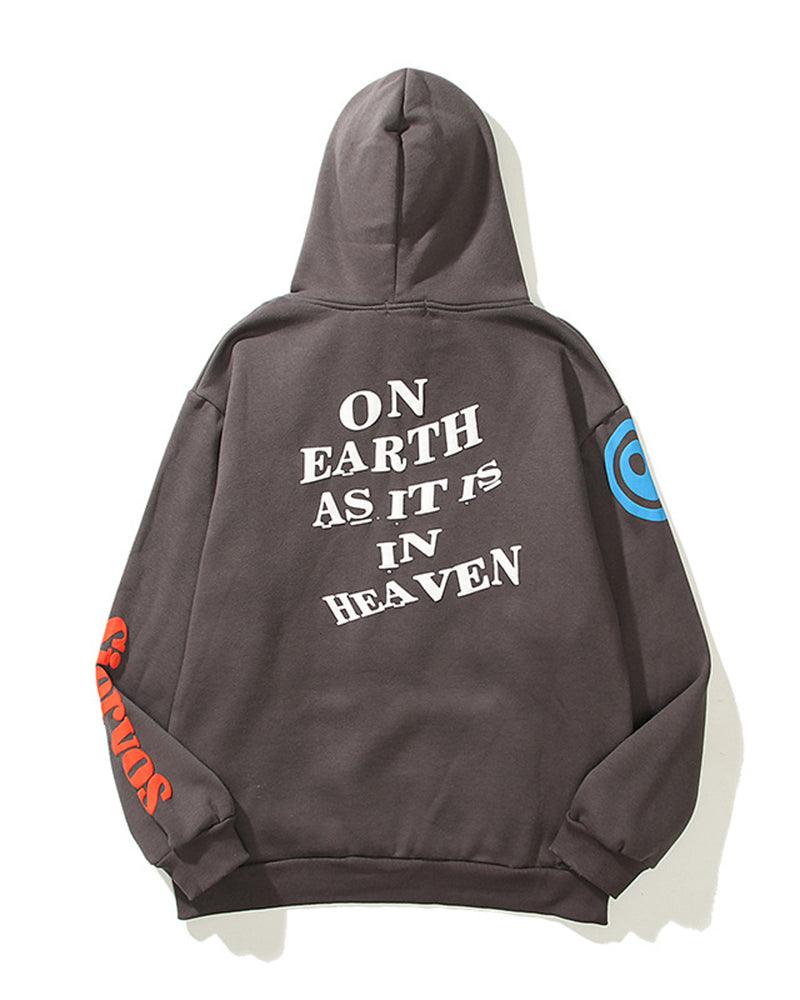 Urban Vibe Graffiti Hoodie -  graffiti - Urban Techwear Hoodie in Black and Gray - View 4