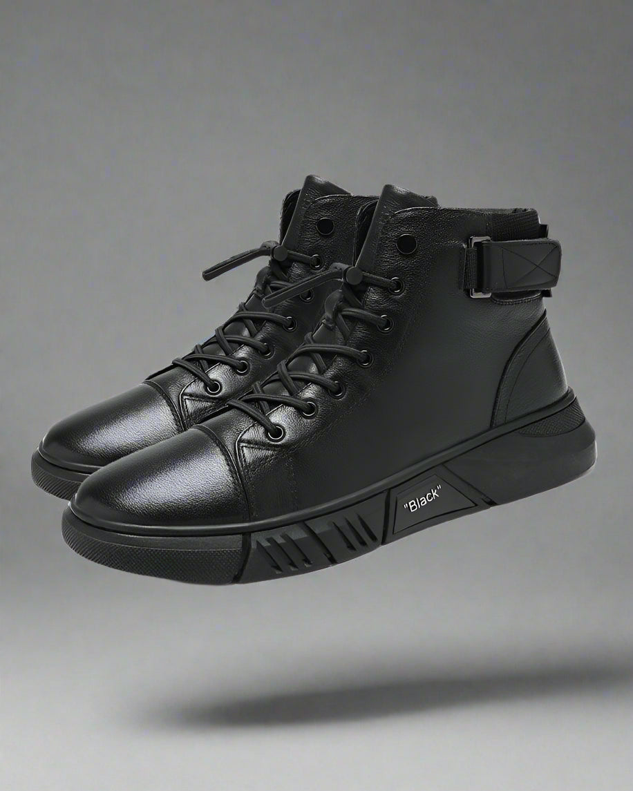 Urban Waterproof Leather Kicks - Summer Techwear - Urban Waterproof Leather Kicks for Summer Comfort - View 2