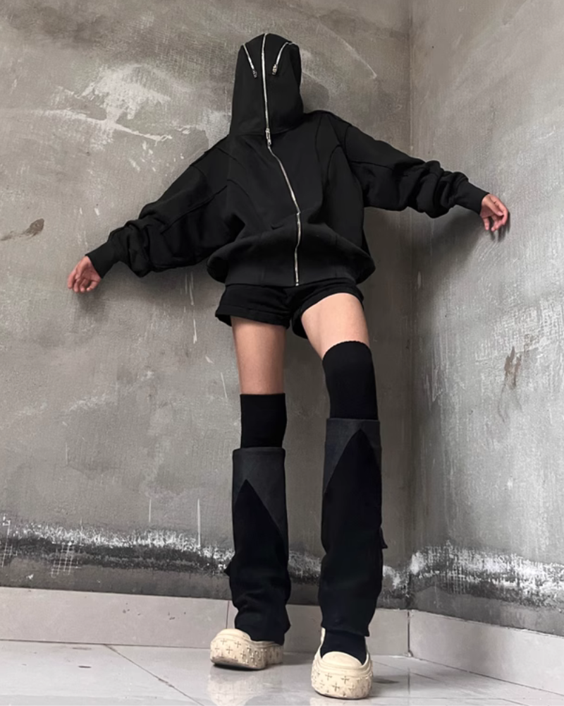 Urban Zip-Up Mask Hoodie - full zip hoodie - Urban Zip-Up Mask Hoodie for Comfort and Style - View 9