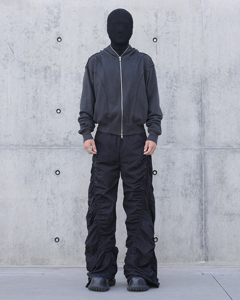 Urban Zip-Up Mask Hoodie -  streetwear - Urban Zip-Up Mask Hoodie for Comfort and Style - View 5