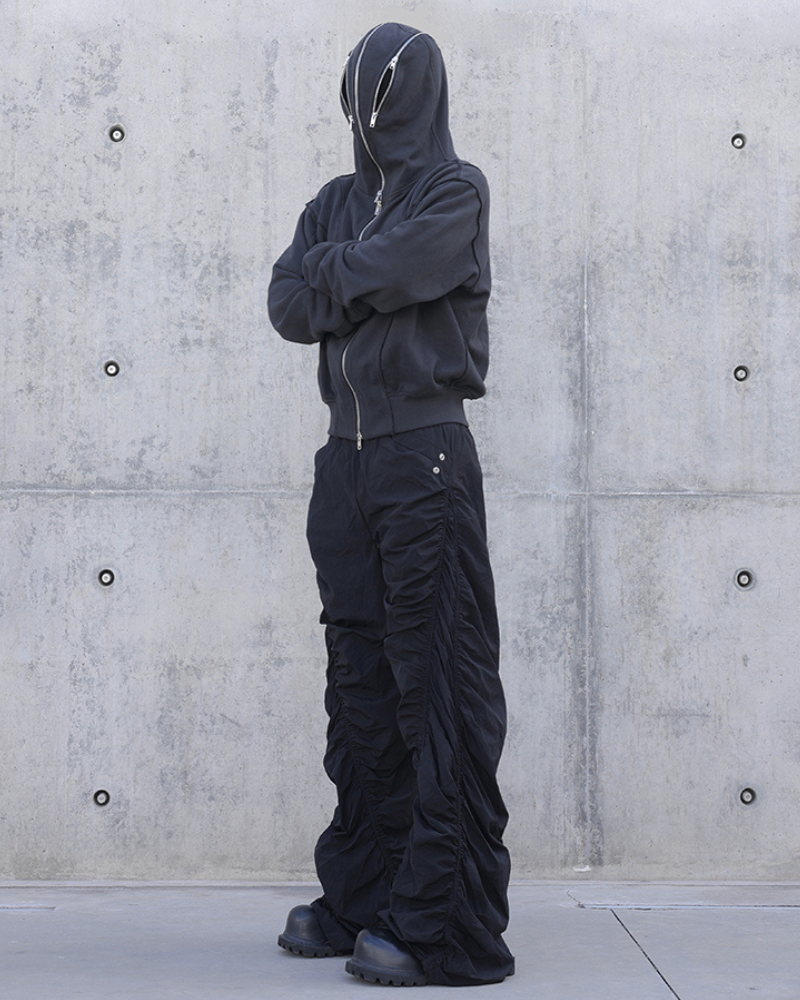 Urban Zip-Up Mask Hoodie -  techwear - Urban Zip-Up Mask Hoodie for Comfort and Style - View 6