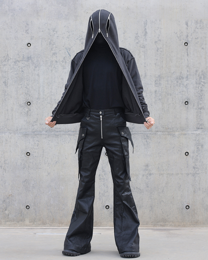 Urban Zip-Up Mask Hoodie -  techwear style hoodie - Urban Zip-Up Mask Hoodie for Comfort and Style - View 7