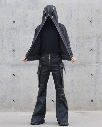 Urban Zip-Up Mask Hoodie -  techwear style hoodie - Urban Zip-Up Mask Hoodie for Comfort and Style - View 7
