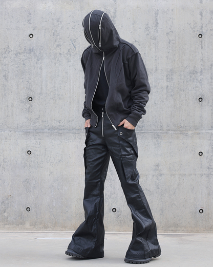 Urban Zip-Up Mask Hoodie -  urban hoodie - Urban Zip-Up Mask Hoodie for Comfort and Style - View 8