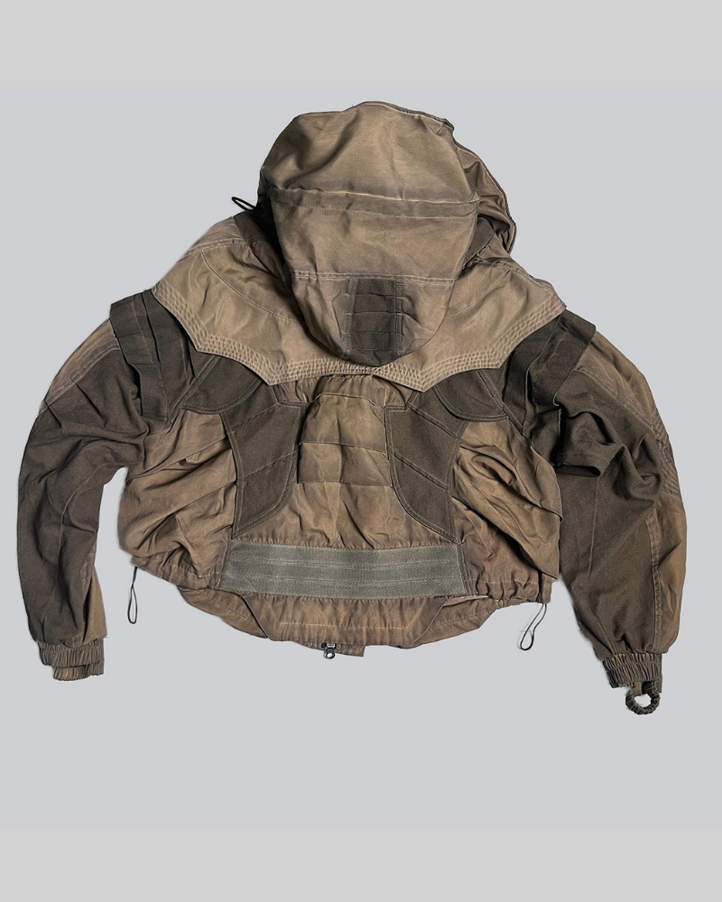 Utilitarian Bat Sleeve Washed Jacket -  bat sleeve - Utilitarian Bat Sleeve Washed Jacket in Ginger Yellow - View 21