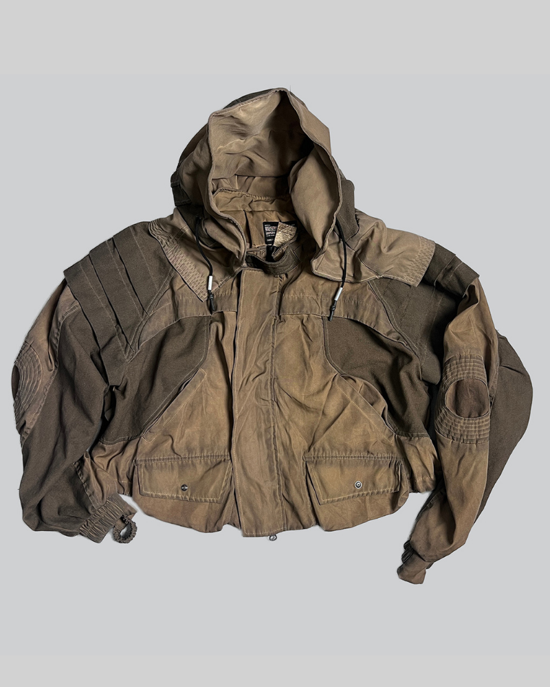 Utilitarian Bat Sleeve Washed Jacket - washed jacket - Utilitarian Bat Sleeve Washed Jacket in Ginger Yellow - View 20