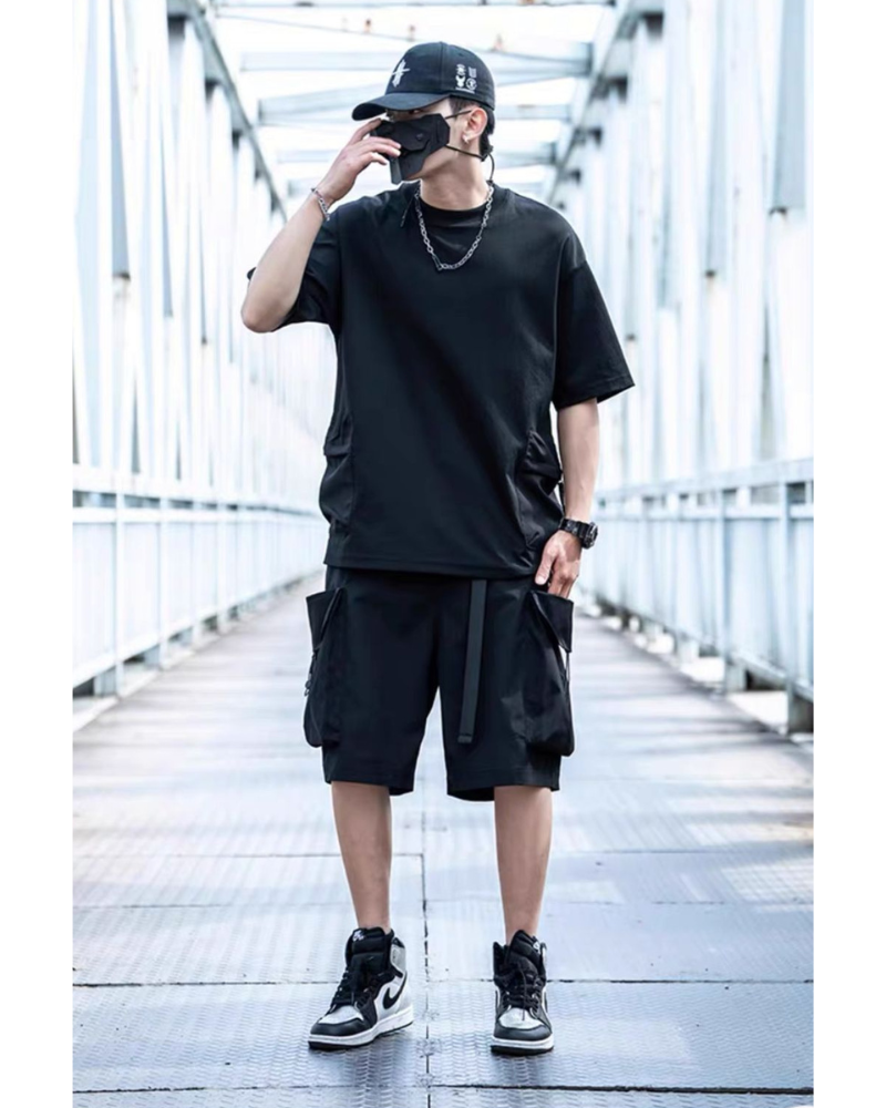 Utility Cargo Shorts with Pockets -  shorts with pockets - Utility Cargo Shorts for Urban Adventures - View 5