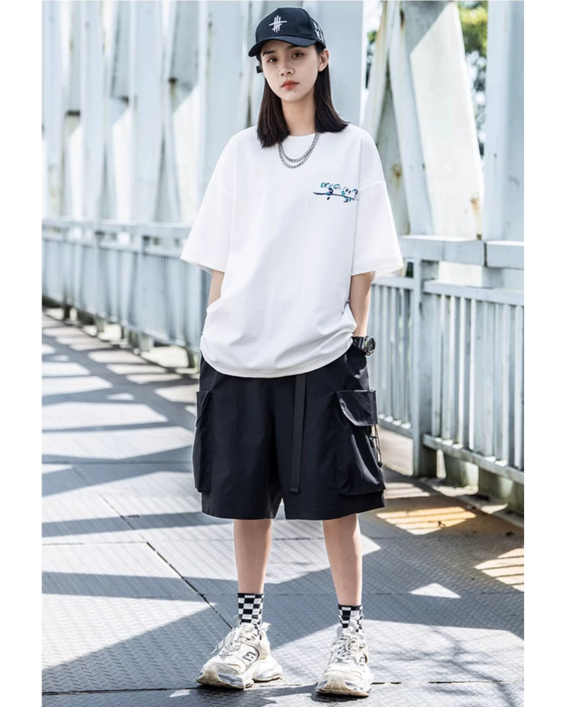 Utility Cargo Shorts with Pockets -  techwear shorts - Utility Cargo Shorts for Urban Adventures - View 6
