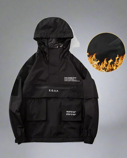 Utility Hooded Jacket with Pockets -  stylish jacket - Utility Hooded Jacket with Pockets for Everyday Wear - View 8
