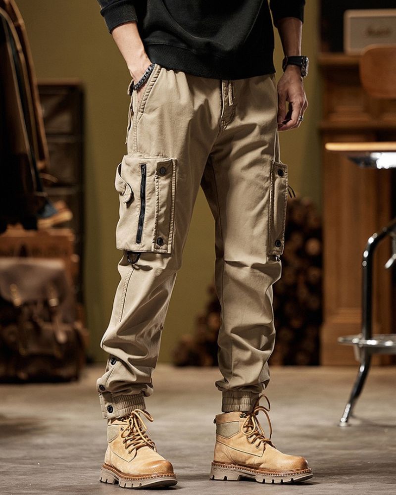 Utility-Ready Cargo Pants -  functional pants - Stylish Cargo Pants with Functional Pockets - View 5