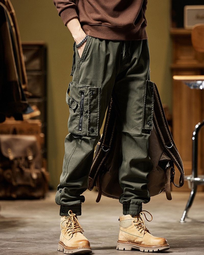 Utility-Ready Cargo Pants -  urban style - Stylish Cargo Pants with Functional Pockets - View 8
