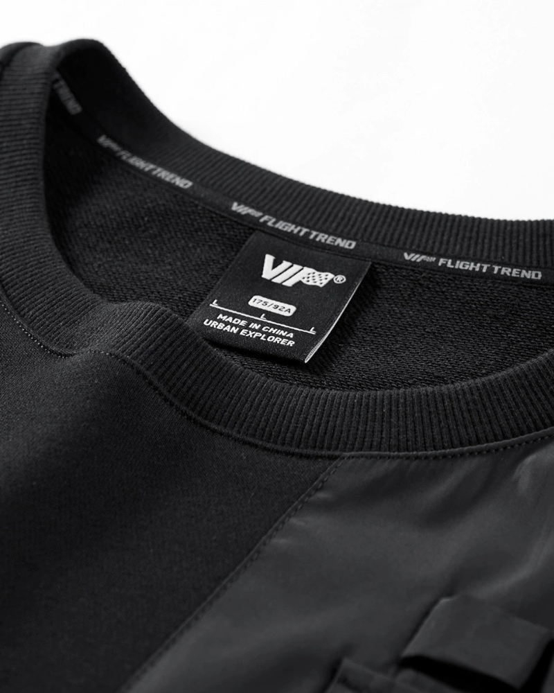 Utility-Style Tactical Sweatshirt -  black - Utility-Style Tactical Sweatshirt for Everyday Comfort - View 3