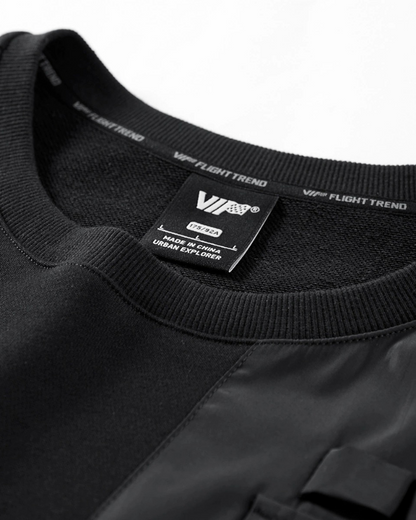 Utility-Style Tactical Sweatshirt -  black - Utility-Style Tactical Sweatshirt for Everyday Comfort - View 3