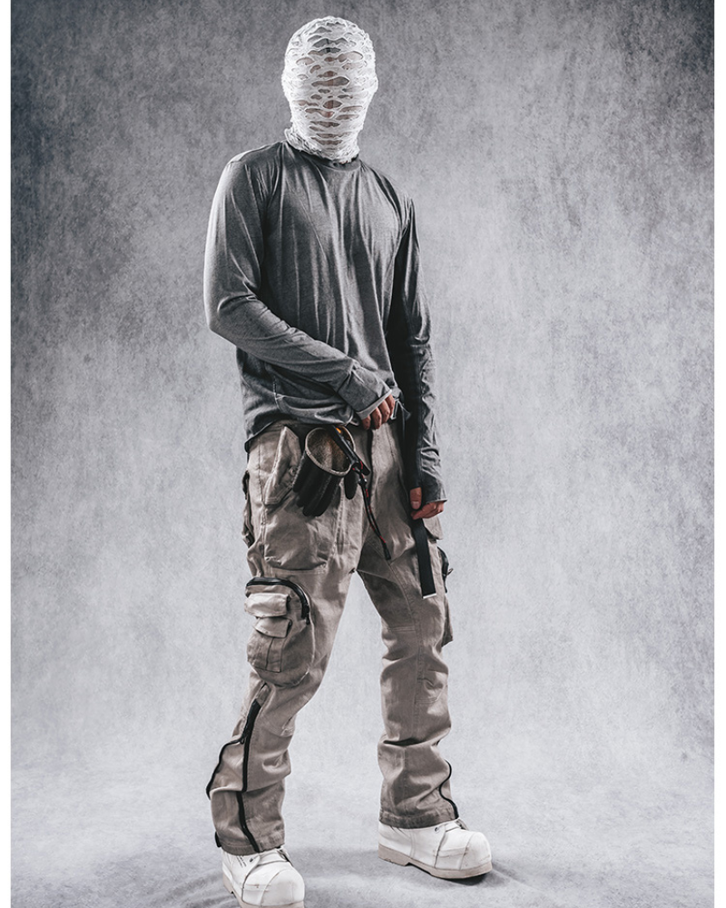 Versatile 3D Cut Cargo Pants -  3d cut - Comfortable 3D Cut Cargo Pants in Apricot - View 3