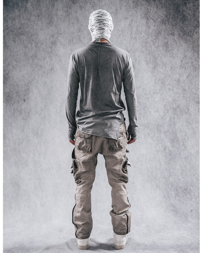 Versatile 3D Cut Cargo Pants -  apricot - Comfortable 3D Cut Cargo Pants in Apricot - View 4