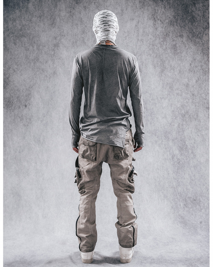 Versatile 3D Cut Cargo Pants -  apricot - Comfortable 3D Cut Cargo Pants in Apricot - View 4