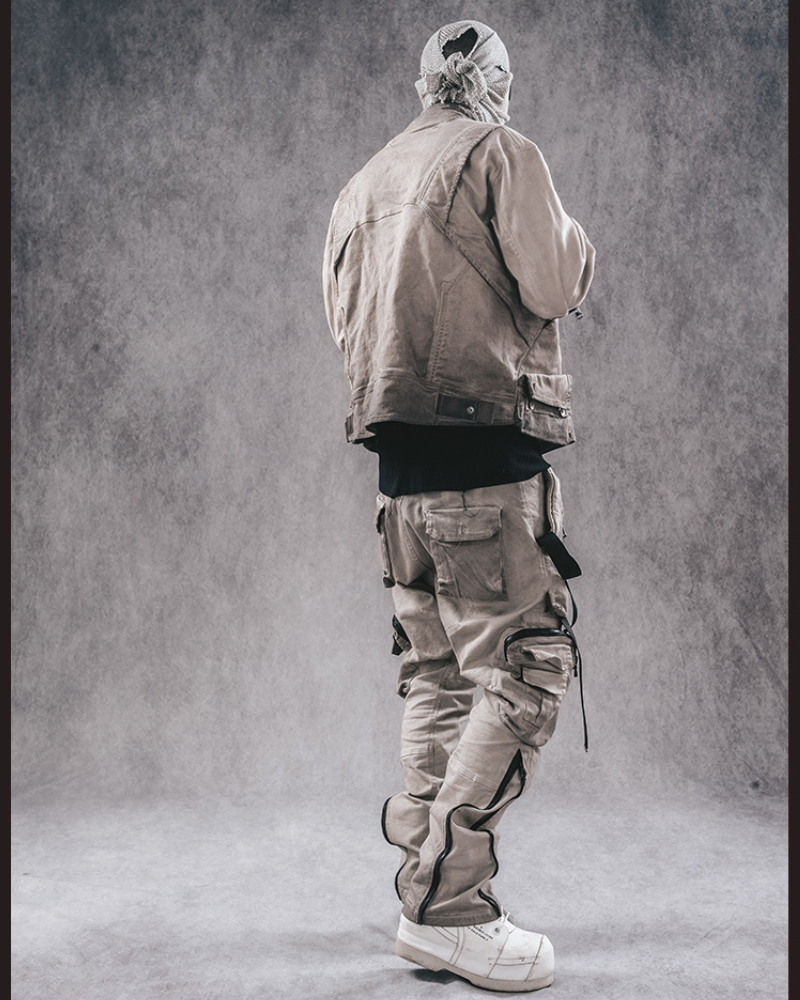 Versatile 3D Cut Cargo Pants -  outdoor pants - Comfortable 3D Cut Cargo Pants in Apricot - View 6