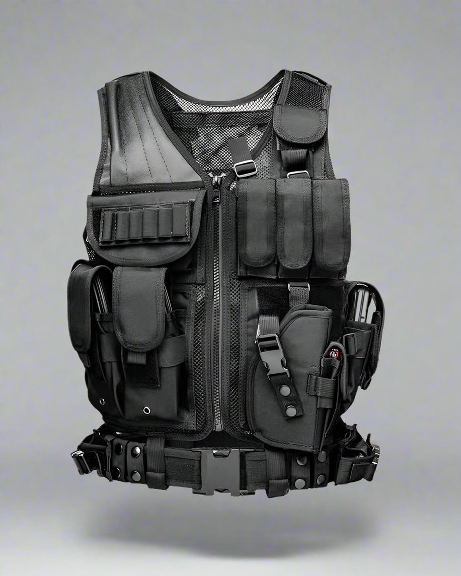 Versatile Adventure Utility Vest - outdoor vest - Functional Black Adventure Utility Vest with Storage - View 2
