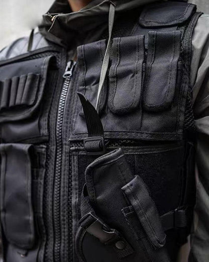 Versatile Adventure Utility Vest -  pockets vest - Functional Black Adventure Utility Vest with Storage - View 5