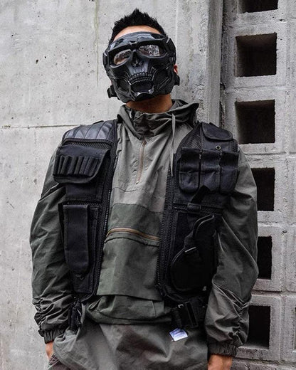 Versatile Adventure Utility Vest -  techwear vest - Functional Black Adventure Utility Vest with Storage - View 6