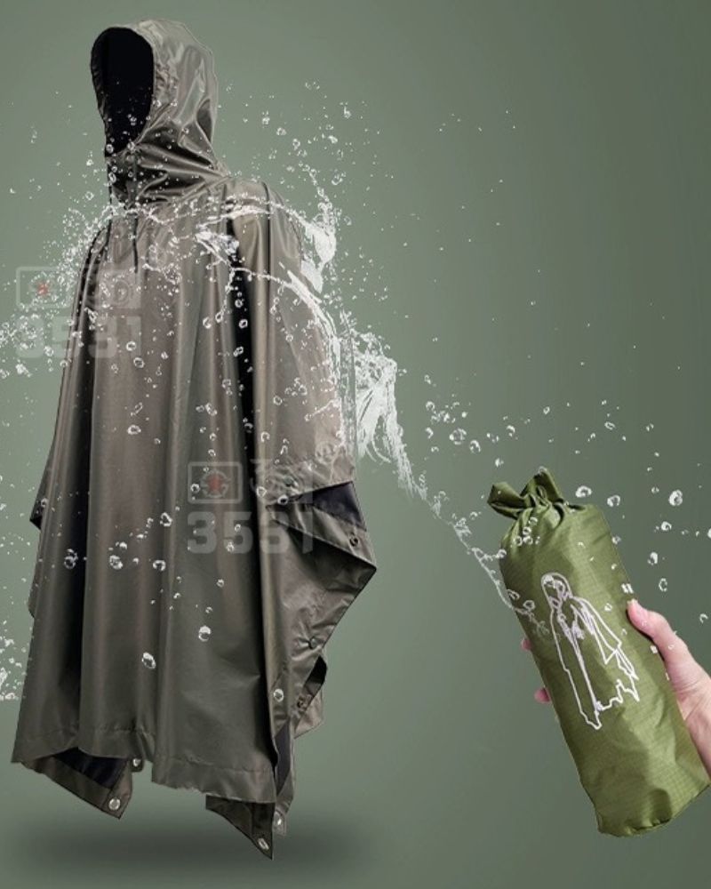 Versatile All-Weather Rain Poncho - techwear rain gear - All-Weather Rain Poncho – Stylish & Comfortable Design - View 9