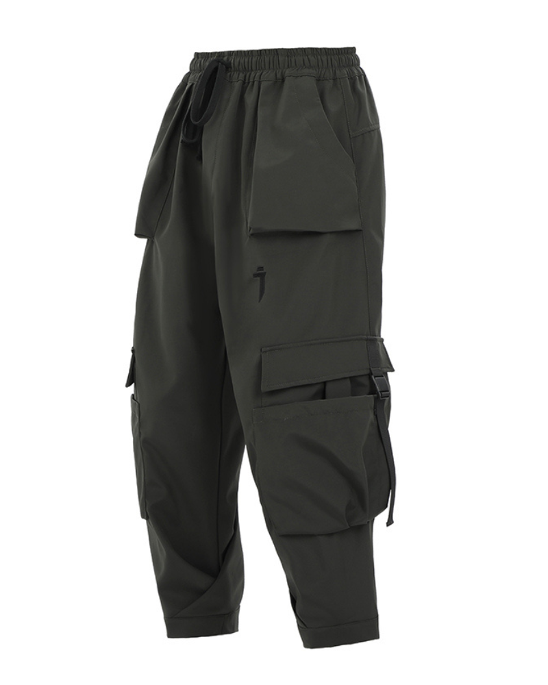 Versatile Black Ankle Cargo Pants -  comfortable fit pants - Versatile Black Ankle Cargo Pants for Women - View 6
