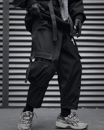 Versatile Black Ankle Cargo Pants - functional cargo pants - Versatile Black Ankle Cargo Pants for Women - View 2