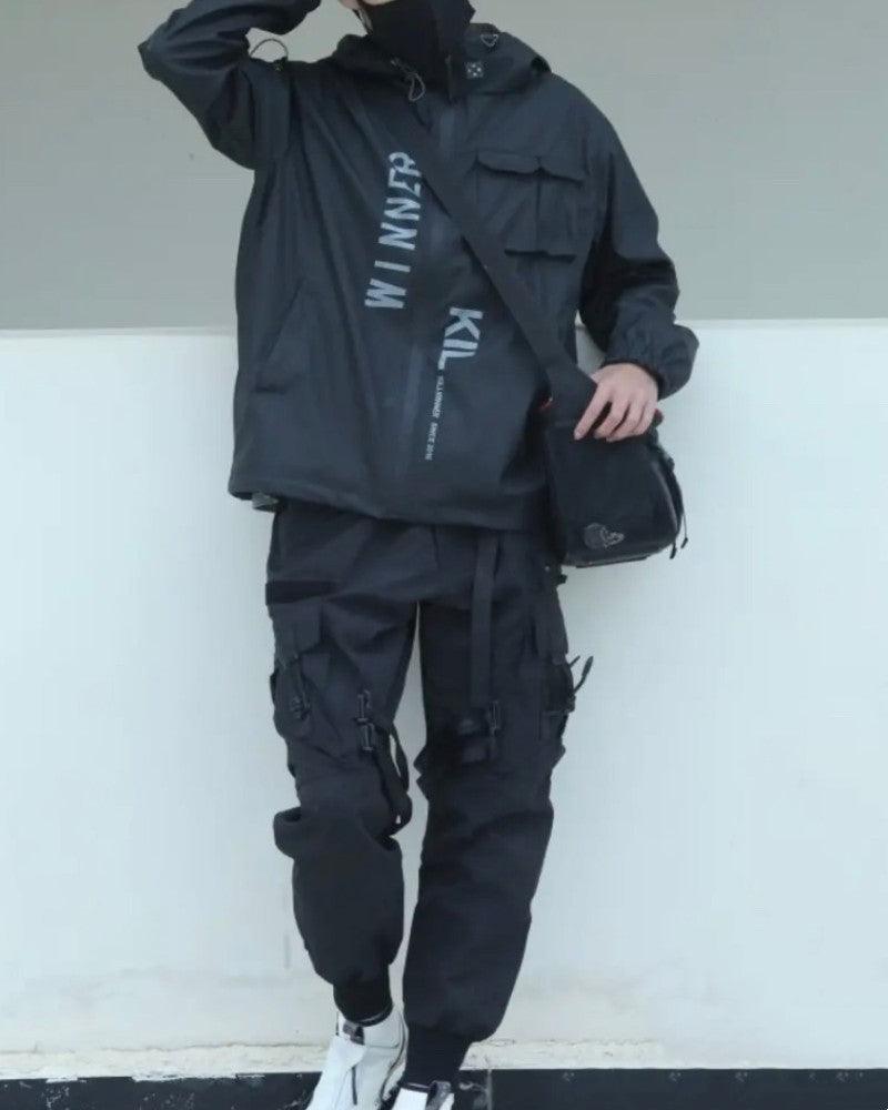 Versatile Black Cargo Pants - techwear cargo pants - Versatile Black Cargo Pants for Everyday Adventure - View 2