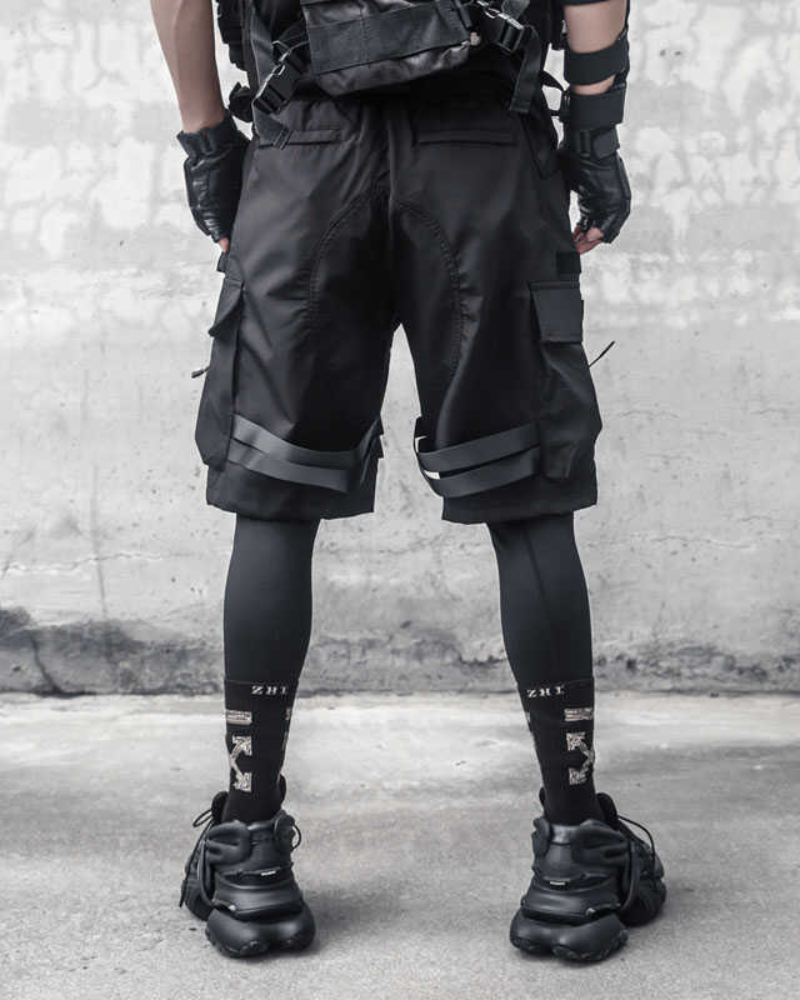 Versatile Black Cargo Shorts -  activewear - Versatile Black Cargo Shorts for Active Lifestyles - View 3