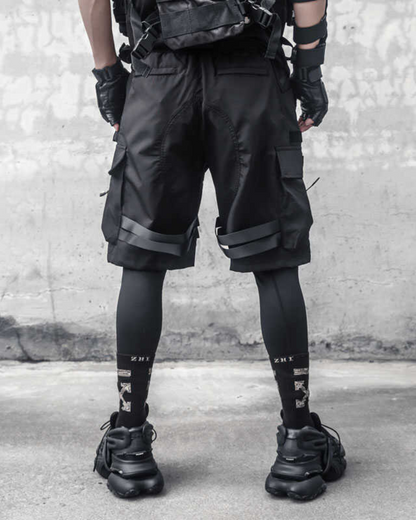 Versatile Black Cargo Shorts -  activewear - Versatile Black Cargo Shorts for Active Lifestyles - View 3