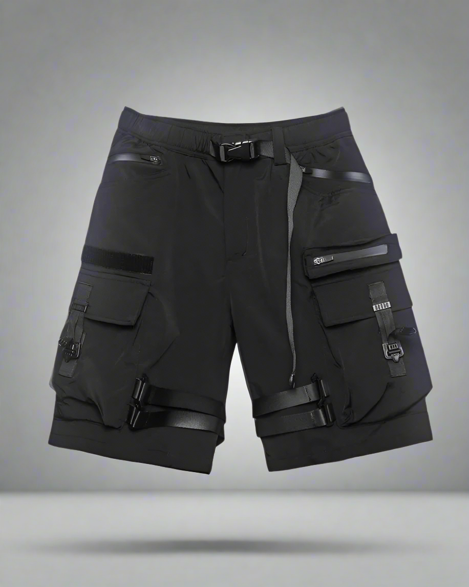 Versatile Black Cargo Shorts - cargo shorts - Versatile Black Cargo Shorts for Active Lifestyles - Main view