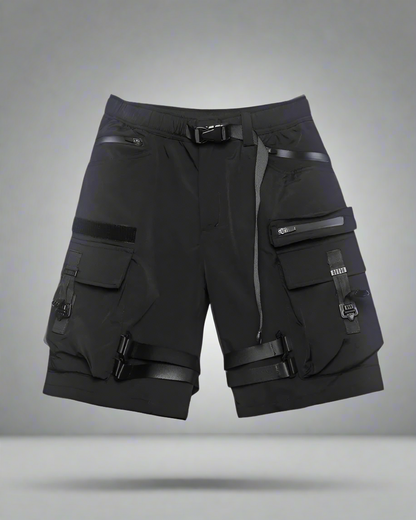 Versatile Black Cargo Shorts - cargo shorts - Versatile Black Cargo Shorts for Active Lifestyles - Main view