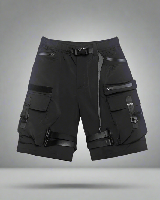 Versatile Black Cargo Shorts - cargo shorts - Versatile Black Cargo Shorts for Active Lifestyles - Main view