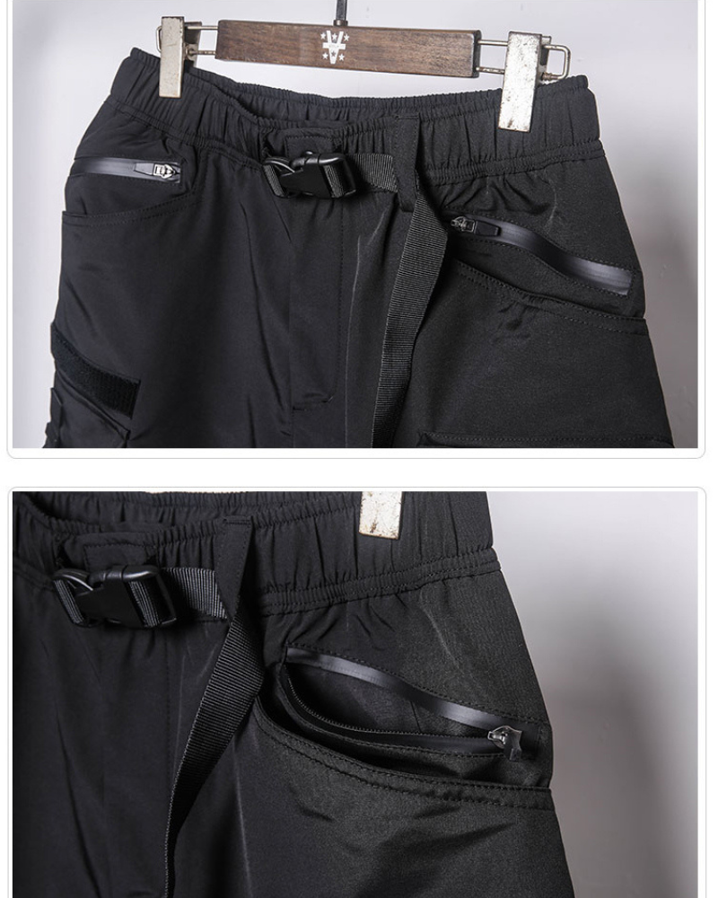 Versatile Black Cargo Shorts -  men's shorts - Versatile Black Cargo Shorts for Active Lifestyles - View 6