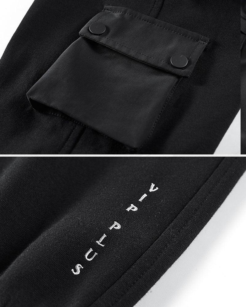 Versatile Black Cargo Trousers -  adjustable fit - Versatile Black Cargo Trousers with Detachable Design - View 11