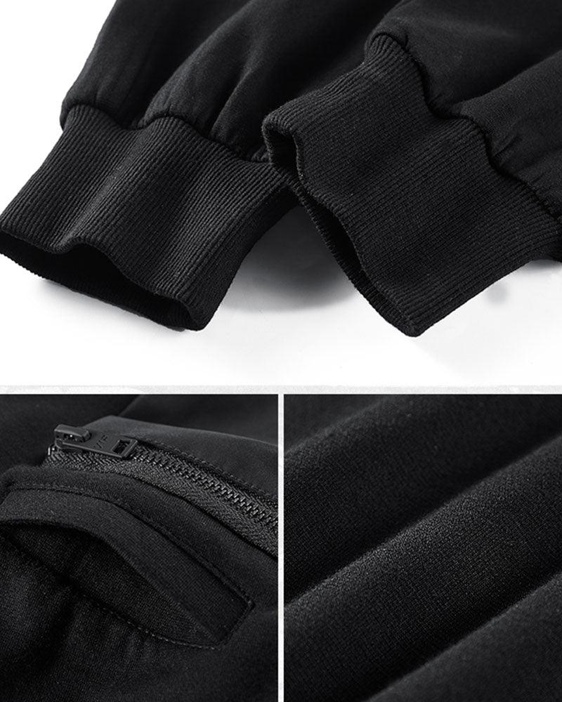 Versatile Black Cargo Trousers -  black pants - Versatile Black Cargo Trousers with Detachable Design - View 12
