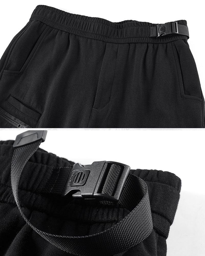 Versatile Black Cargo Trousers - cargo trousers - Versatile Black Cargo Trousers with Detachable Design - View 9